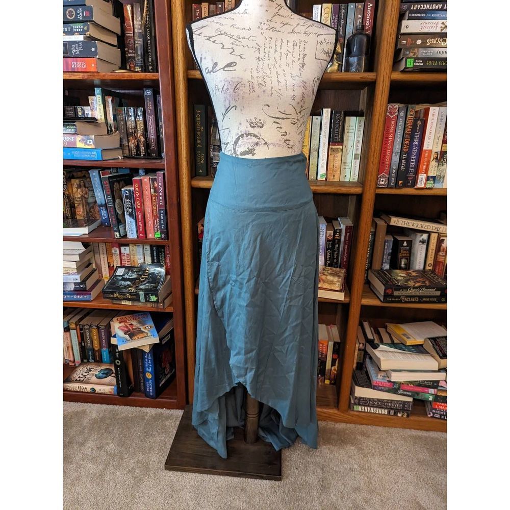 O'NEILL slate blue grey asymmetrical maxi skirt sz m nwt